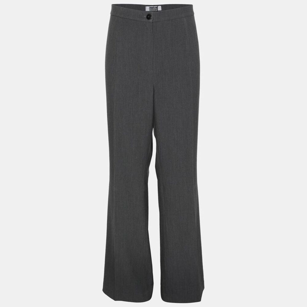 Perte By Krizia Grey Polyester Blend Fabric Trousers Xl